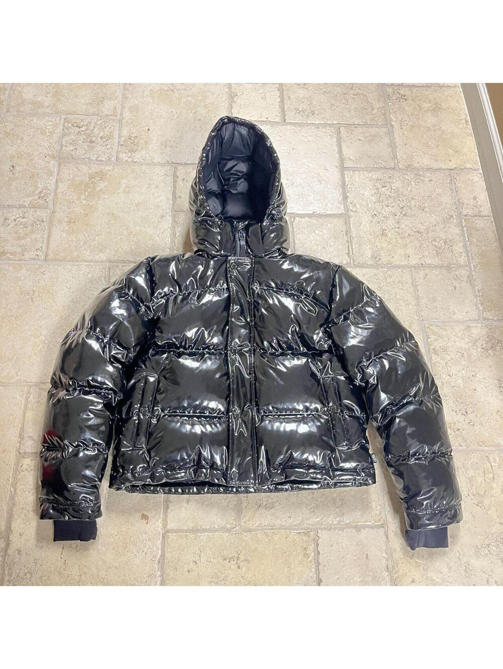 Women's Aritzia Super Puff Shorty Puffer Jacket Lacquer Black Sz. S